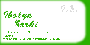 ibolya marki business card