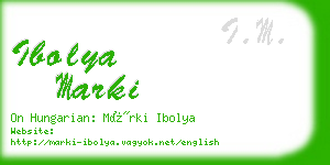 ibolya marki business card